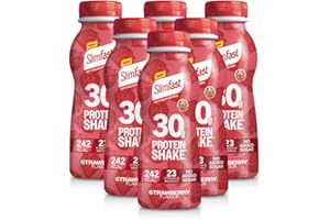 SlimFast Ready To Drink Shake, NEW Strawberry Flavour, High Protein Meal Replacement Shakes for Weight Loss and Balanced Diet, Vitamins and Minerals, No Added Sugar, 6 x 325 ml