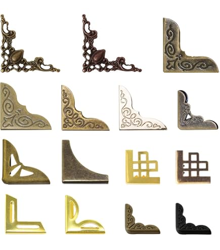 4 Stück Eckenschoner Aus Eisenlegierung – Rosegold, Ca. 30x21x5 Mm – Für Scrapbooking, Geldbörsen, Schmuck