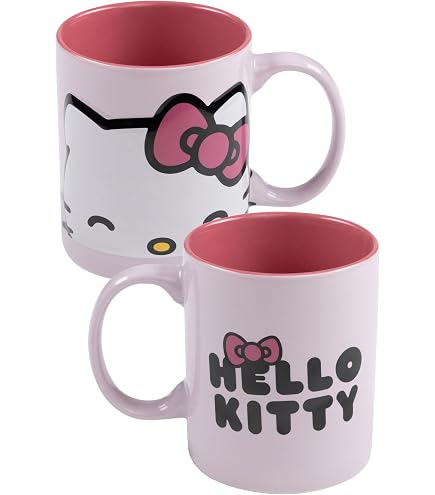 Tazza Jumbo Hello Kitty In Ceramica 380 Ml – Modello Largo Per Bambini, Regalo Con Scatola - 2