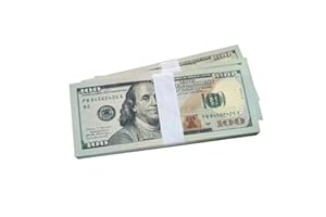 COUDUAN 100 PCS $100 Prop Money,Fake Notes,Kids Toy,Shop Till Pretend Cash,Register Role,Look Set The Dollar,Note,Children Dollars Items,For Birthday Party,Education,Play Board(100 Dollar)