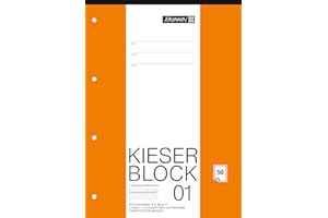 ‎BRUNNEN Brunnen 1042941 KIESER-Block Lineatur 1 (A4, 50 Blatt, gelocht, 80 g/m², Klasse 1)
