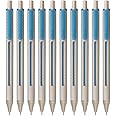 FLAIR Yolo Clickers Retractable Ball Pen | Light Weight Sleek Body With Smooth Performance | Low-Viscosity Ink For Smudge Free, Fine & Smooth Writing | Blue Ink, Pack Of 10