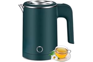 VOLTIX Bollitore Elettrico in Acciaio Inossidabile 0,5L, 600W, bollitore portatile – bollitore elettrico piccolo Ideale per Casa, Ufficio e Viaggi, Senza BPA (Verde)