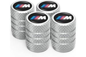 ACHARD für BMW M Ventilkappen, Reifen Ventilkappen für BMW M M2 M4 M5 M6 M8 X1 X2 X3 X5 X6 M135i M240i Z4 328i X7,Ventilkappen mit Dichtung für stabilen Reifendruck, Autoventil Kappe, Auto Zubehör, Silber