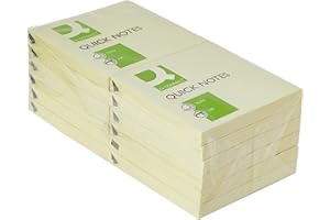 Q-Connect Quick Notes 76 x 76mm Yellow (12 Pack) KF10502
