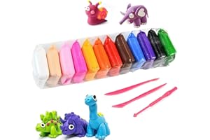 GENERICO 12 Colore Argilla Polimerica da Modellare per Bambini 3 4 5 Anni Plastilina Bambini Argilla da Modellare Senza Cottura Pasta Modellabile Bambini Creta Modellare Clay Giocattoli Bambini