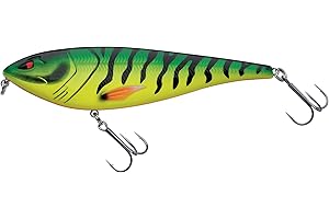 Berkley Zilla Glider Pike Fishing Lure - Slow Sinking Glide Bait with Fusion 19 Treble Hooks - Erratic Action with extreme Loud Rattle - Lead Free