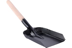 Garronda Kohleschaufel Metallschaufel Kehrschaufel Kohlenschaufel für Kamin Größe: 54 x 15 cm GD-0008 (Schwarz)