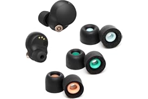 YIEJOYA Memory Foam Ear Buds für Sony WF-1000XM4, Ohrstöpsel Ersatz Sony Ear Piece Foam Tips für WF-1000XM4 Fit Charging Case (Matte Oberfläche, 3 Paar, SML)