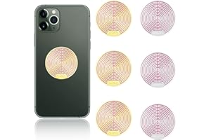 JAWUZ Pack of 6 Radiation Protection Mobile Phone Stickers, Protection Shielding Radiation Blocker Sticker for Phone, Laptop, Tablet, Computer and All Electronic Devices