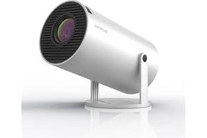 HIPPUS Mini Proyector Portátill con Corrección Trapezoidal Automática, Proyector 4K Soporta 2.4/5G WiFi Bluetooth, 9000 LM Proyector Android Giratorio de 180°, Compatible con Fire Stick y Móvil