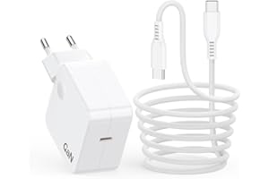 NEW POW 67W/65W Caricatore GaN USB C con Cavo intrecciato per MacBook Pro/Air,per HP EliteBook,per Lenovo ThinkPad,per Samsung Galaxy,per HUAWEI,per ASUS, Alimentatore Caricabatterie Notebook Type C, Bianco