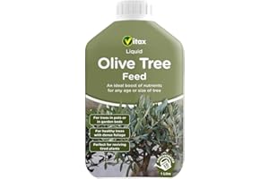 TOP SAVER Vitax Olive Liquid Tree Feed - Fast acting with Extended Nitrogen Release for Healthier Growth, Dense Foliage & Improved Fruiting - Suitable For Borders, Pots & Containers - 1L