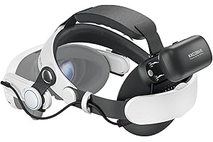 KKCOBVR Q3PRO 10000mAh Batterie Halo Strap Kompatibel mit Quest 3/3S,Automatische Adsorption Batterie Balancing Vorder- und Hintergewicht, um Komfort Erfahrung zu verbessern