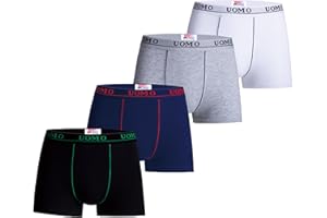 Trendy Boy Calzoncillos Boxer de Algodón para Niños, Pack de 4 – Boxer Ultra Suaves, Multicolor, Tallas 6-16 Años