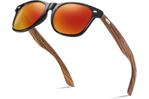 KITHDIA Gafas De Sol De Madera Polarizadas Mujer Hombres Protección Contra Rayos Ultravioleta Marco De Bambú Gafas De Sol S5505