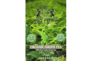 SRILUXE - Premium Quality Ceylon Organic Loose leaves Green Tea | Sri Lankan Luxury Tea | Freshly Harvested 100% Natural Tea | Detox Tea High in Antioxidants (Green Loose Leaves, 250g)