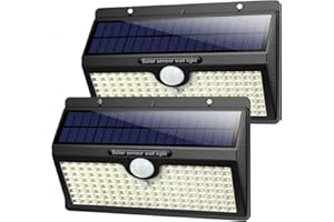iPosible Lampe Solaire Extérieur[2019 Super lumineux] 138 LED Lumière Solaire Etanche éclairage Solaire avec Détecteur de Mouvement Lampe de Sécurité sans Fil lampe mural pour Jardin（2 Pack）