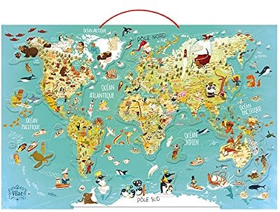 Vilac - 2720 - Carte Du Monde Fantastique Magnétique