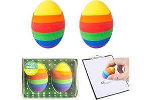 MECCTUCK 2 sztuki gumek do mazania na Wielkanoc, dla dzieci, kolorowa, miękka gumka 2B, pisanka, prezent dla dzieci, na urodziny, imprezę, do szkoły, malowania, sztuki