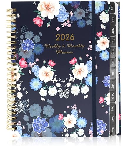 MaaIbok 2025-2026 Planner | 9x11 Daily Hourly Planner | July 2025 - June 2026 With Holidays & Tabs