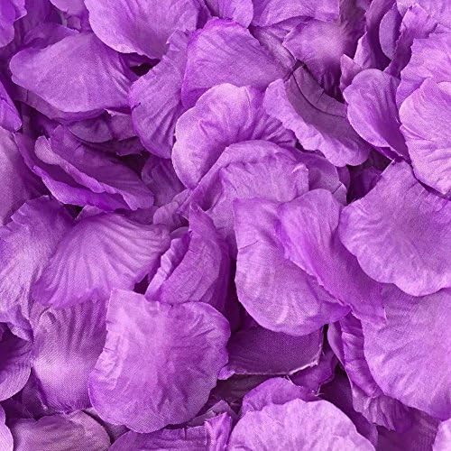 HCSTAR 1200pcs Silk Rose Petals Wedding Confetti Party Flower Favors Bridal Decoration, Purple
