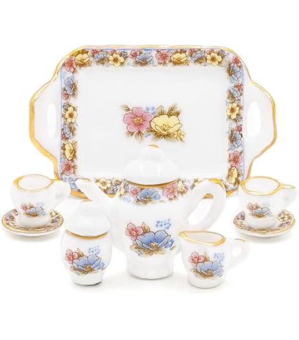 Dinette Miniature – Service à Café Porcelaine De Paris – Décor Or – XIXème