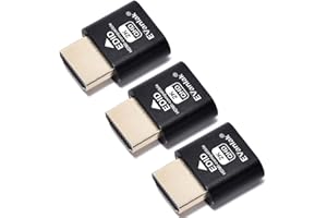 EVanlak HDMI Plugs Headless Premium Aluminum Display Emulator Light Revelation Dummy Plug Headless Ghost Machines Fit Anyone with a Headless GUI Server 1920x1080@60Hz-3Pack