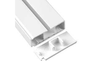 Bestlivings - Set di 2 coperchi laterali per binari per tende, per 1 binario con scorrimento interno, per chiusura della guida interna