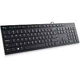 Dell KB216 Wired Multimedia Keyboard - Full-Size Layout with USB Interface, Chiclet Keys, Spill Resistance with 3 Indicator Lights| Plug and Play| Hot Keys: Volume, Mute, Play/Pause, Backward, Forward