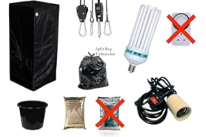 LUMII Best Complete Hydroponic Small Grow Room Tent Canna CFL Light Kit 40x40x140 (0.4x0.4x1.4Meter coco 10 liter)