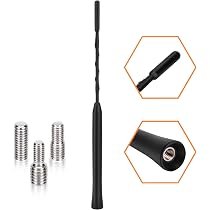 La FIPA Antenna Auto Di Ricambio AM/FM Per Fiat Panda – Tipo Bee Sting A Vite, 55 Cm, Inclusi Adattatori