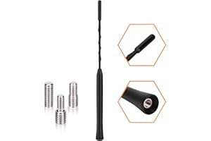 PAIRIER Antenne de voiture universelle de rechange de 23 cm avec filetage M4 / M5 / M6 avec forte fonction de réception FM/DAB
