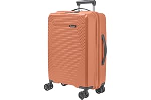 SISET Air Nova - Maleta de Cabina Expandible (55x40x23/26cm) Fabricada en Polipropileno, 4 Ruedas Dobles Silenciosas, Cerradura con Combinación TSA. (Pequeña), (52L), (2.7kg), (Rosa Pastel).