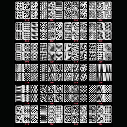 Blue Vessel 24pcs/set Nagelaufkleber Vinyls Nail Art Maniküre Schablone DIY Stanzwerkzeuge - 4