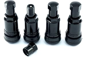 ‎NAAA 4 Stück 11,3mm Aluminium-Ventile Felgenventile Metall Ventile Schwarz