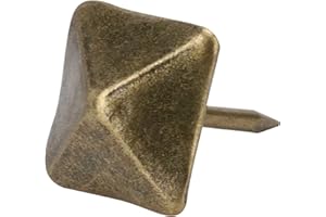 GZD Chiodo per tappezzeria, 50 pezzi hardware per porte Forniture artistiche Chiodo per tappezzeria per buoni materiali fai da te. per l'artigianato in pelle(Side length 14mm*total length 20mm)