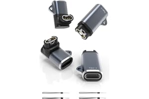Yaekea 4-pack laddningsadapter för Garmin Watch USB-C laddningsomvandlare kompatibel med Garmin Fenix/Vivoactive/Instinct/Forerunner/Approach/Venu/Desent/Vivosmart/Epix-serien Smartwatch
