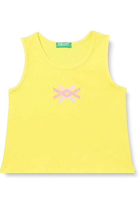 Calidad Suave Cómoda Camiseta United Colors Of Benetton Para Niñas - 100% Algodón Algodón 100% Básica