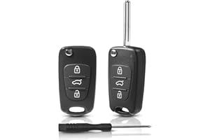 NETONDA 2 Stück Auto Schlüsselgehäuse Pilot Autoschlüssel für Hyundai i10 i20 i30 ix20 ix35 und Kia Ceed Soul Sportage Venga Auto Schlüsselgehäuse für 3-Tasten Messertyp Autoschlüssel Funkschlüssel