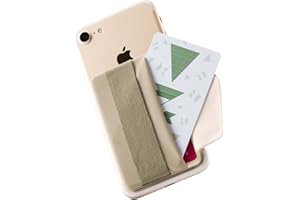 Sinjimoru Porte-Cartes et poignée de téléphone Portable avec Rabat, Porte-Cartes Autocollant, Support de téléphone, Sangle de sécurité pour Le Doigt, pour iPhone et Android. Sinji B-Flap, Beige.