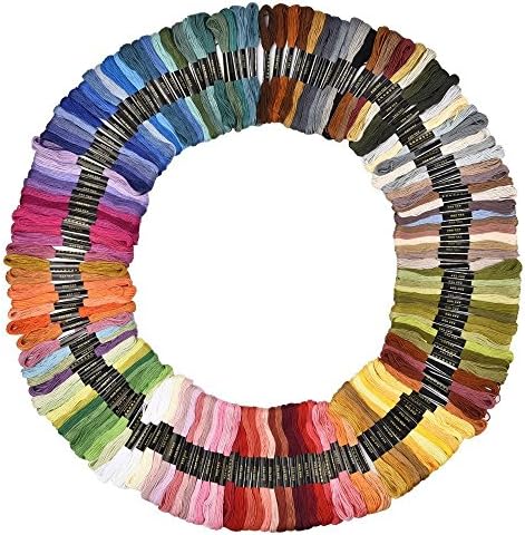 Wady 50 Pieces Multi-Color Cotton Cross Stitch Embroidery Threads Crafts Floss Sewing Threads