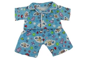UNIFUN Blue Cute Teddy PJ Pyjamas Outfit / Teddy Clothes fits 15-16 inch (40cm) Teddies & Build a Bear
