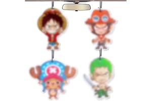 ZORTORZ 4 Stück Anime Auto Lufterfrischer,Rückspiegel Auto Lufterfrischer,Auto Rückspiegel Hängend,Hanging Anhänger,Räucherstäbchen für Männer Frauen Geschenk