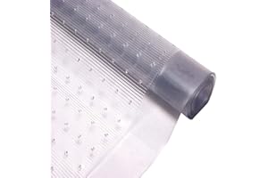 Z&A HOMZ Z&A Vinyl Plastic Carpet Protector - Heavy Duty Anti Slip Grippers Waterproof Clear Sheet - Thick Film Roll Hallway Room Stairs Kitchen Floor Protection Runner - Safety From Dirt Muds (6ft x 27 Inch)