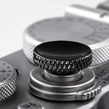 Lxh 2 Packs Yellow Metal Concave Surface Soft Camera Shutter