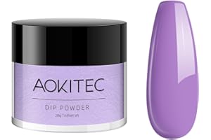 ‎AOKITEC Dipping Powder Nails Set, Dipping Nagelpulver, Aokitec Mode Dip Pulver Nagel Dipping Puder French Nagelkunst Starter Maniküre für Salon DIY & Hause Nagelpuder Spiegelpulver-28g