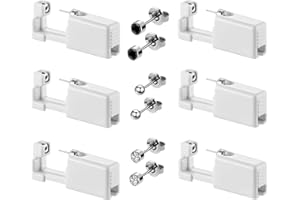 GUANGZHOU Ohrloch Stecher Set 6 Stück Ohrlochpistole Und Ohrringe Stechen， Einweg Ohr Piercing Pistole Mit Ohrsteckern, Schmerzfreies Ohrlöcher Selbst Stechen, Ohrring Stechen Set Für Asepsis Piercingzubehör