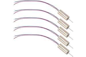 MIKROKOS 5 Stück Motor für Drohnen, ohne Kern, 6 x 14 mm, Mikromotor, ohne Kern, 3 V, 53200 U/min, Motor, Zubehör für Spielzeug, Tattoo-Maschinen, Drohnen