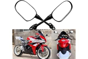 MISS MOLY Rétroviseur Moto pour CBR600RR CBR1000RR CBR250R CBR300R CBR500R GSXR600 GSXR 750 (Noir)